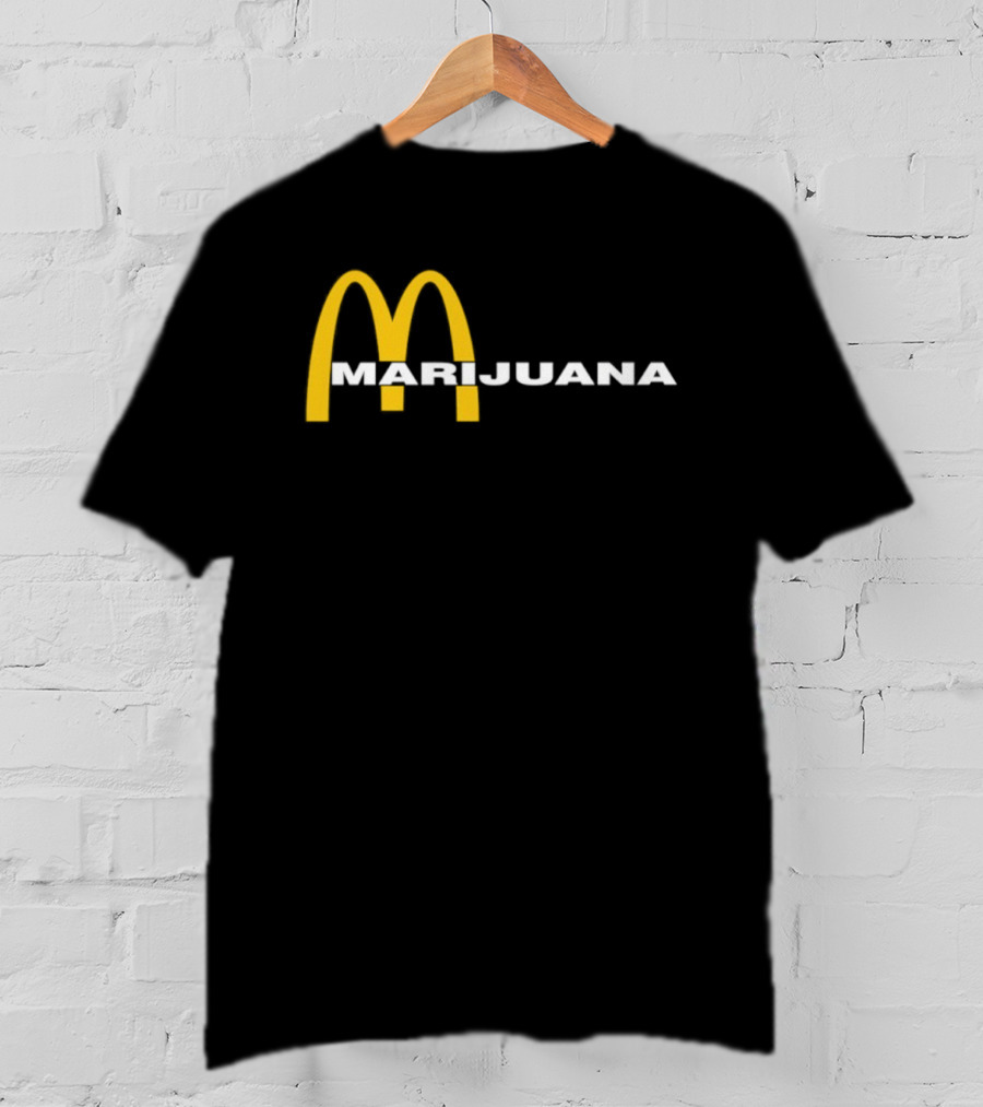 Marijuana Parody McDonald's Golden Arches T-Shirt