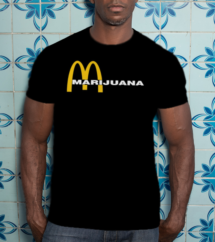 Marijuana Parody McDonald's Golden Arches T-Shirt