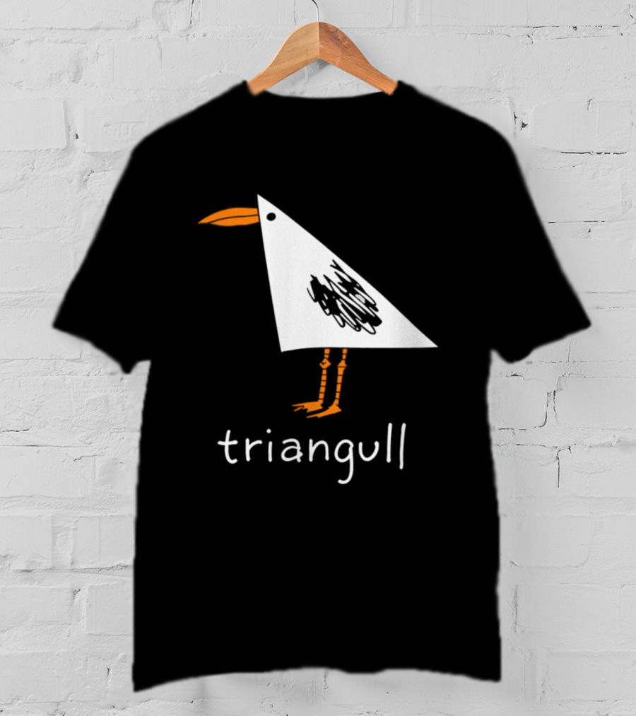 Triangull Seagull Triangle Bird Pun Triangular Art Bird T-Shirt