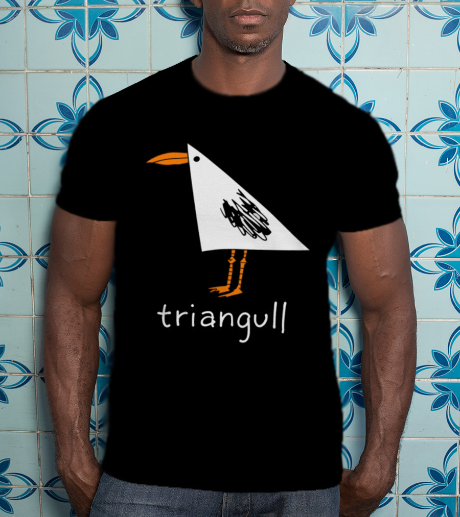 Triangull Seagull Triangle Bird Pun Triangular Art Bird T-Shirt