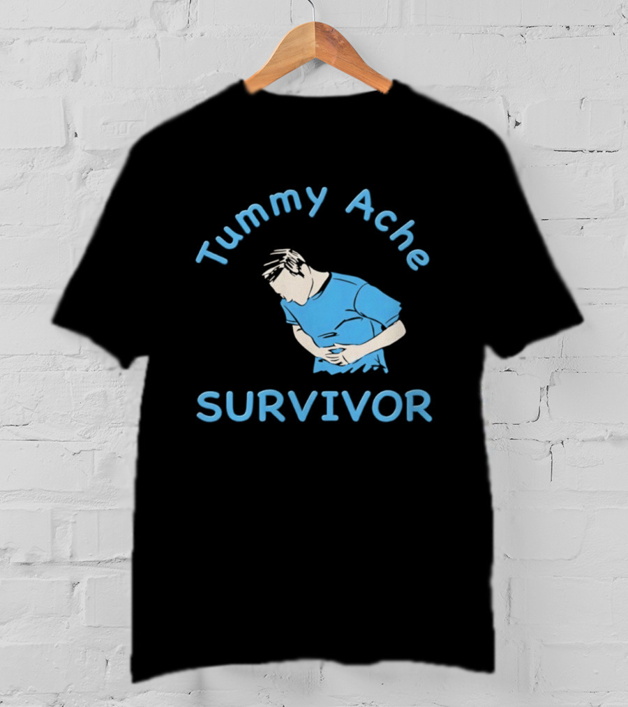 Tummy Ache Survivor Blue Figure T-Shirt