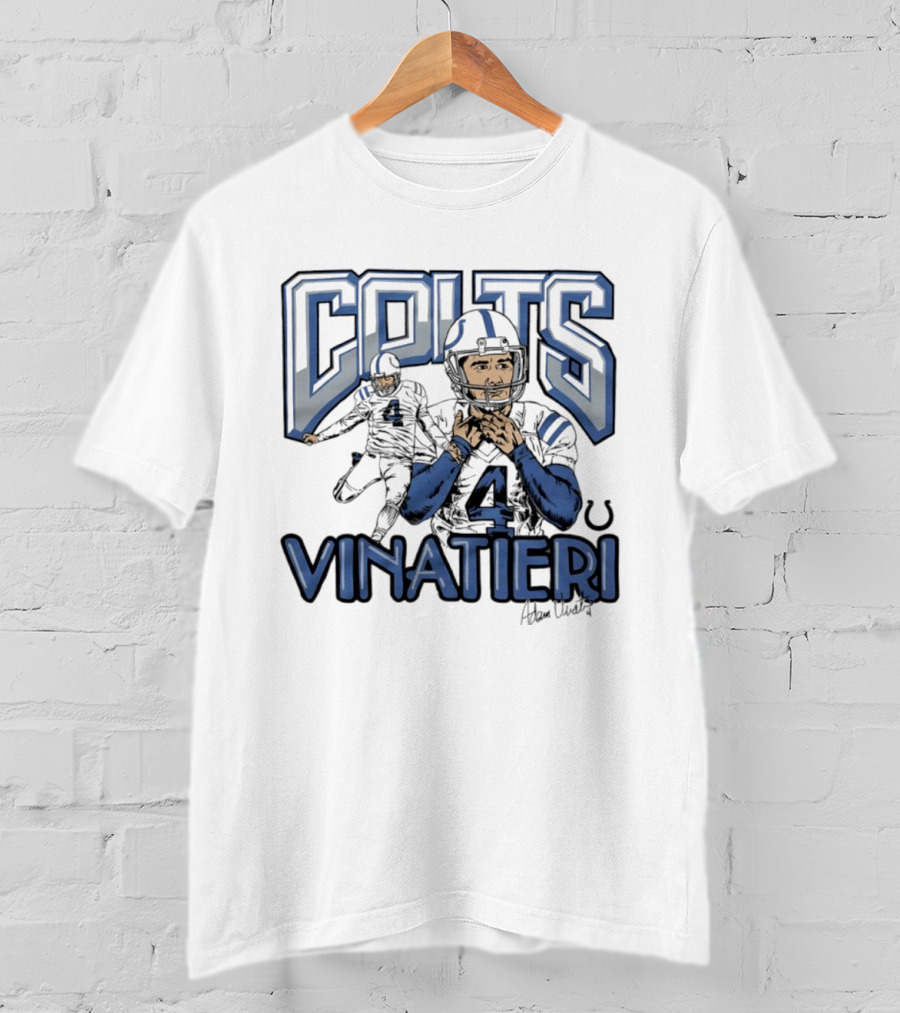 Indianapolis Colts Adam Vinatieri Football Number 4 Fan Gear T-Shirt
