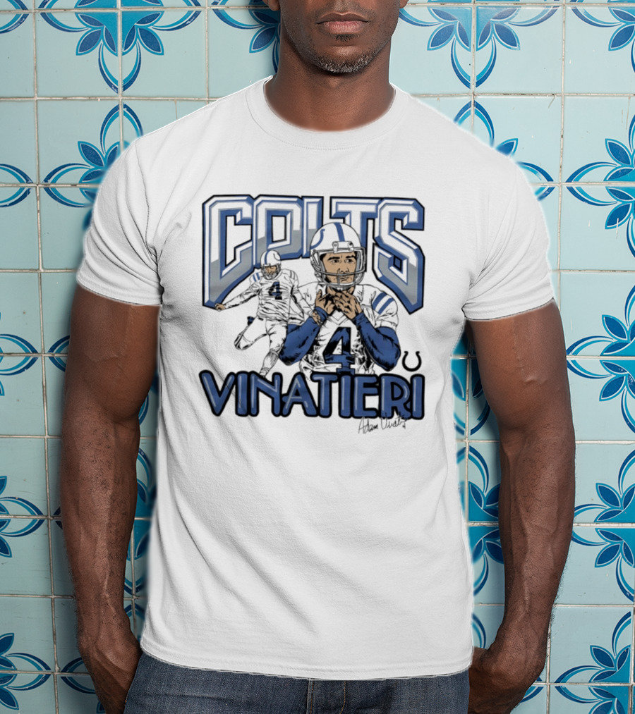 Indianapolis Colts Adam Vinatieri Football Number 4 Fan Gear T-Shirt