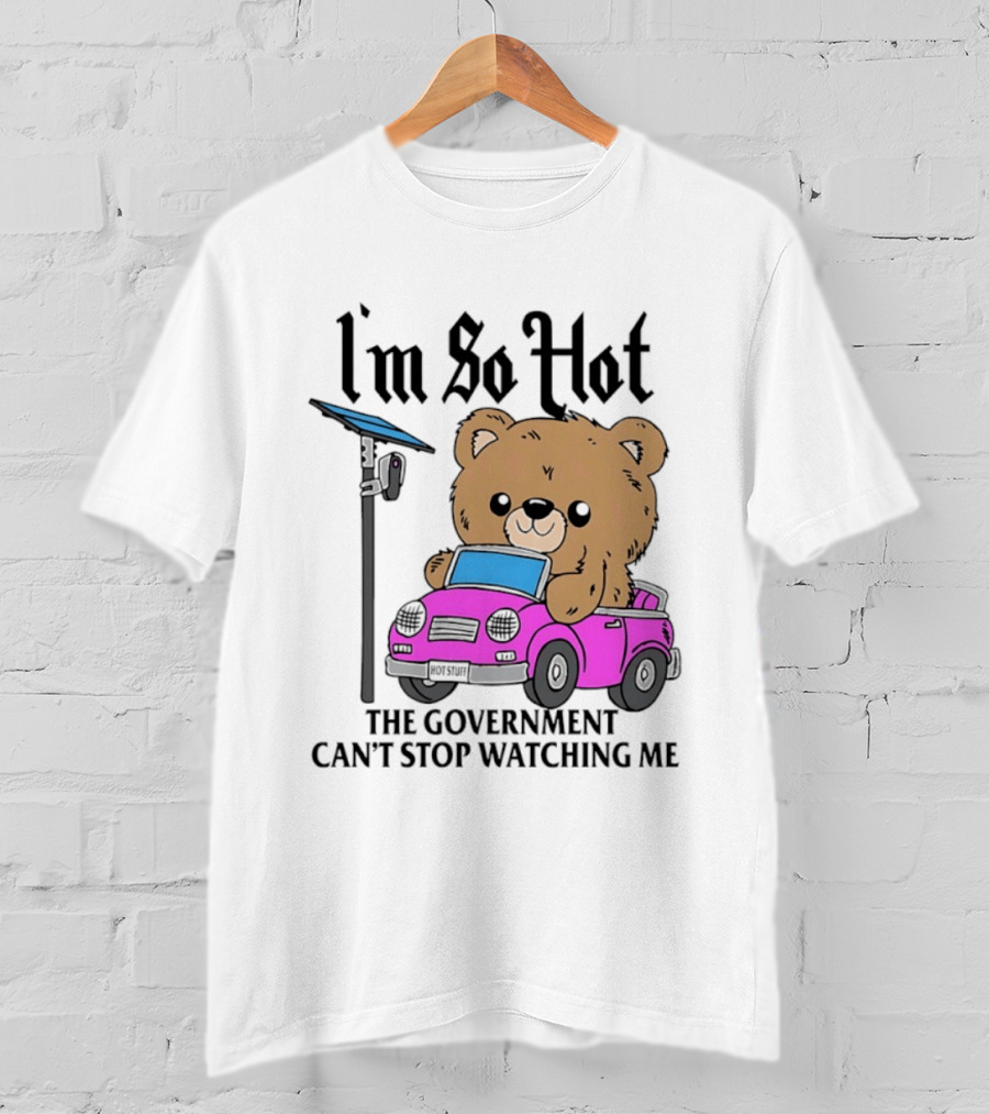 I'm So Hot Bear In Pink Car The Government Can't Stop Ing Me T-Shirt