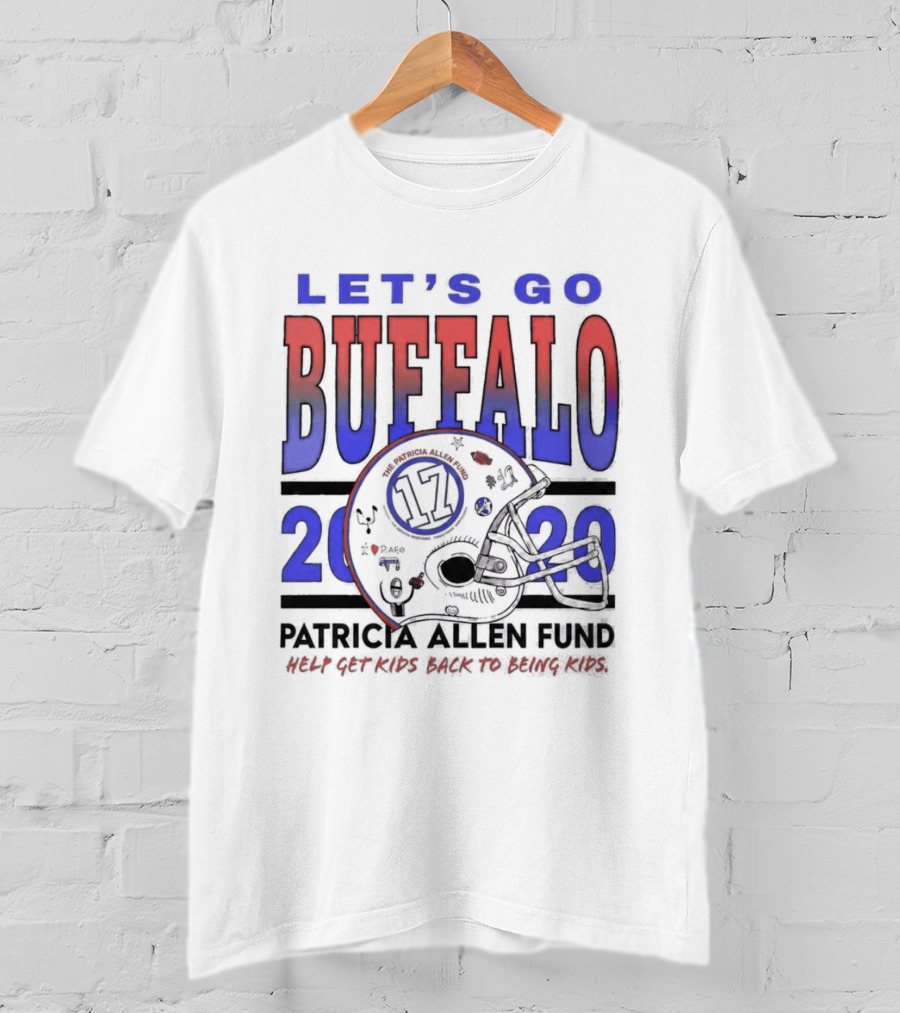 Let's Go Buffalo Patricia Allen Fund 2020 17 Helmet T-Shirt