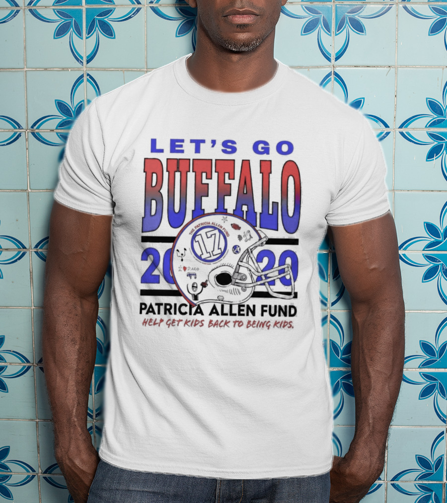 Let's Go Buffalo Patricia Allen Fund 2020 17 Helmet T-Shirt
