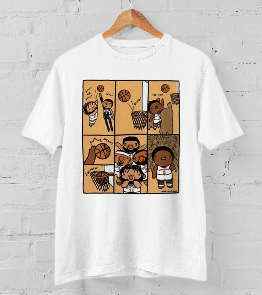 Jimindraws Karl Anthony Towns New York Knicks Comic Style Basketball Fun T-Shirt