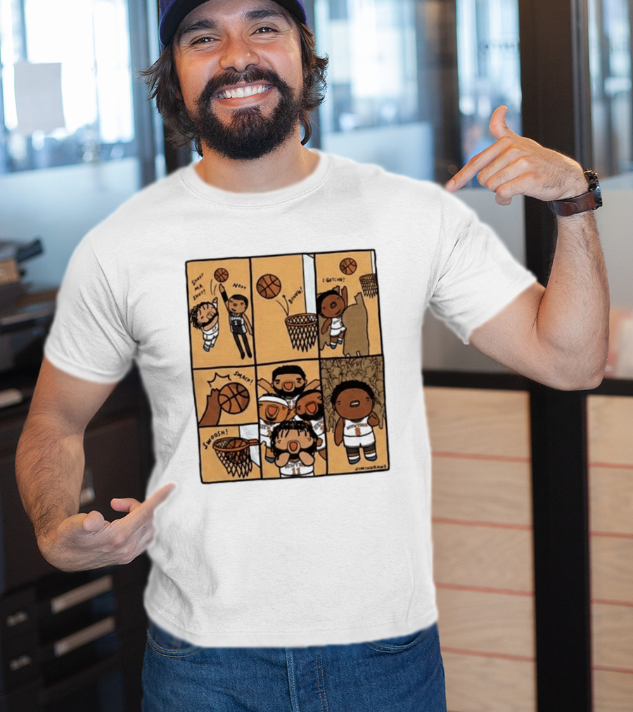 Jimindraws Karl Anthony Towns New York Knicks Comic Style Basketball Fun T-Shirt