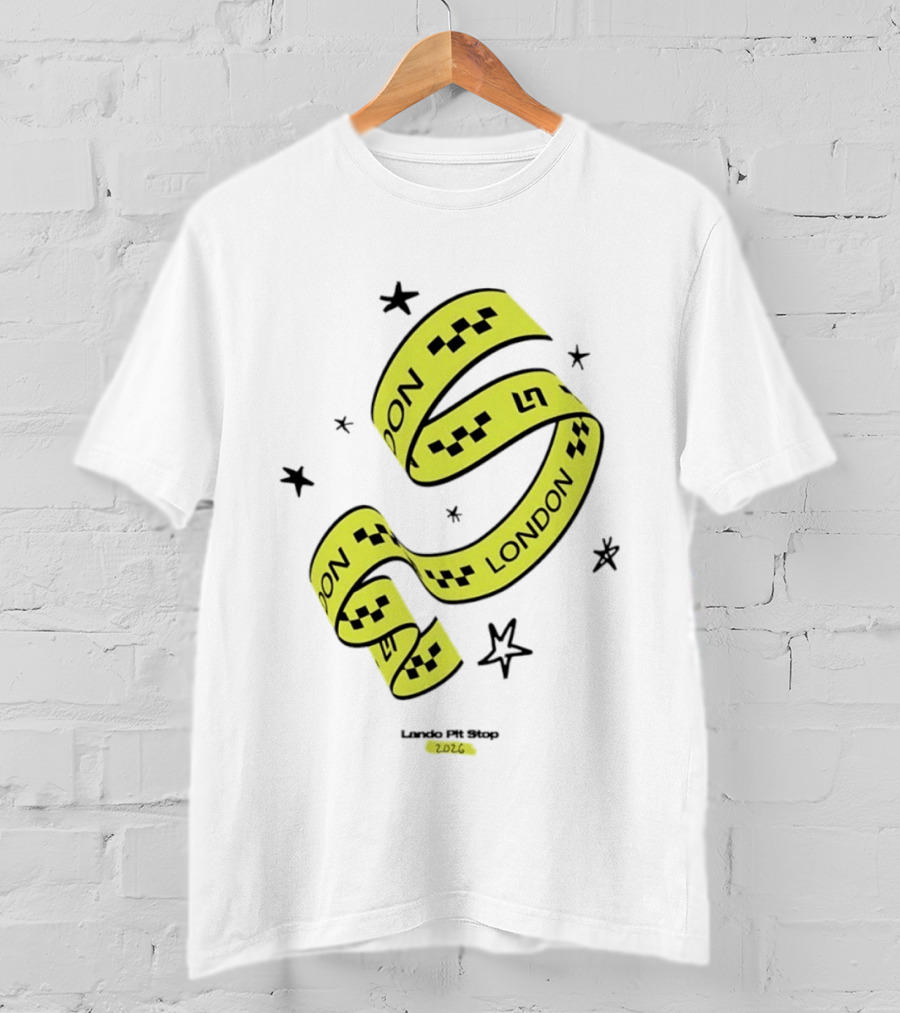 Lando Pit Stop 2026 London Racing Ribbon Stars T-Shirt