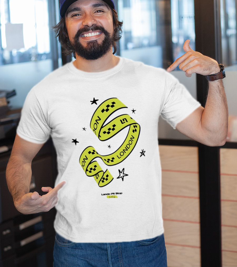 Lando Pit Stop 2026 London Racing Ribbon Stars T-Shirt
