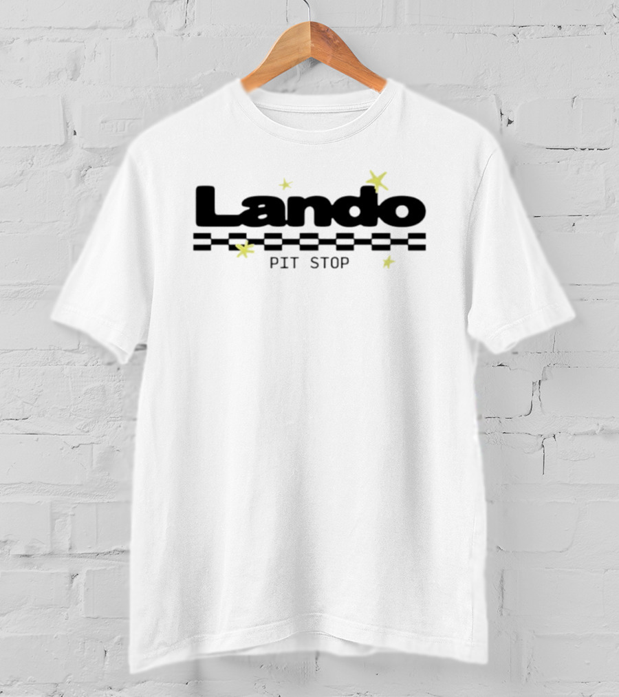 Lando Pit Stop Racing Checkered Stars 2026 T-Shirt