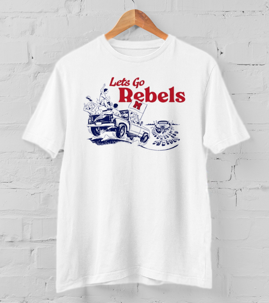 Let's Go Rebels Ole Miss Football Road Trip Adventure T-Shirt