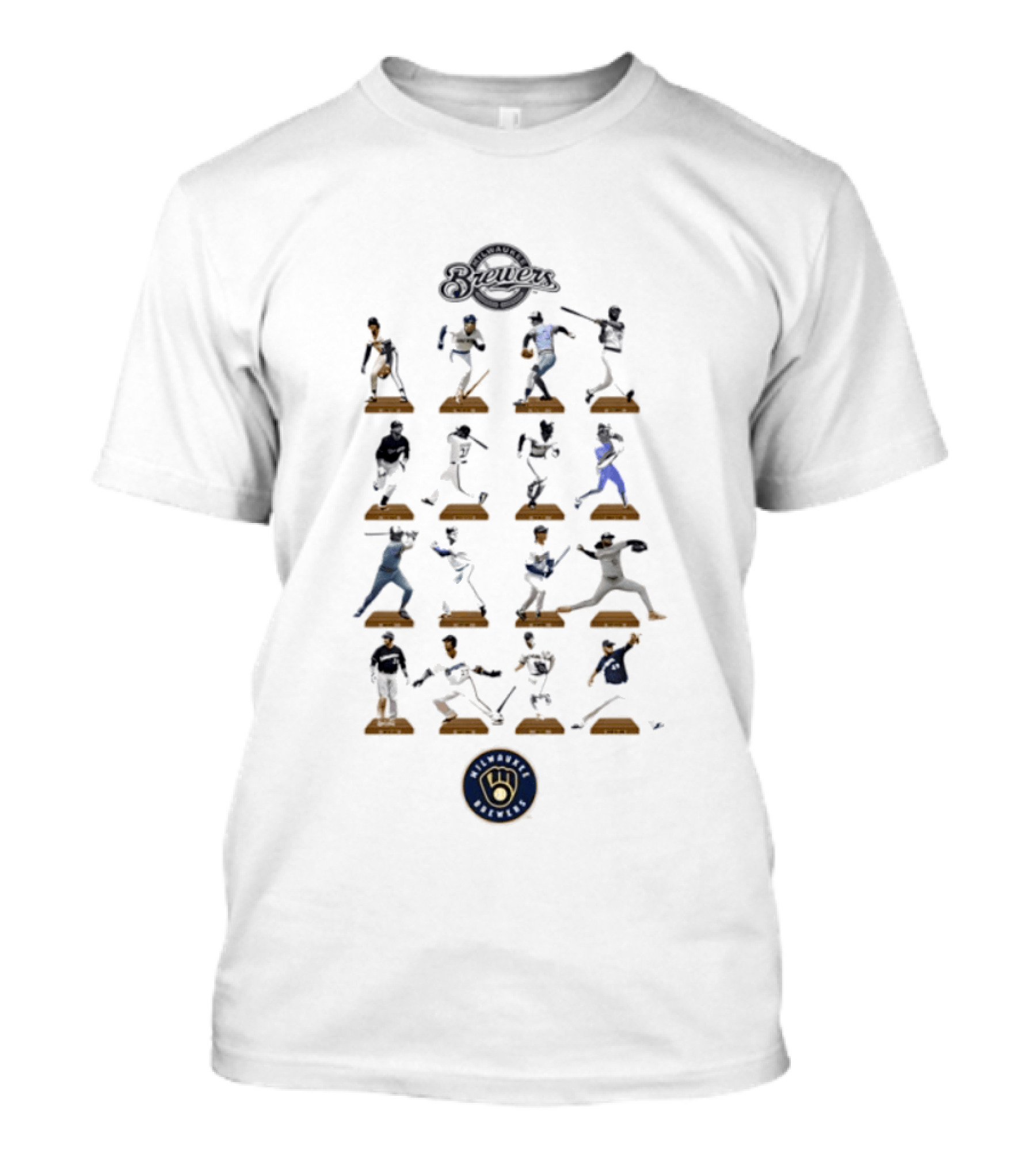 Milwaukee Brewers Legends Hall Of Fame MLB Baseball Players Iconic Moments T-Shirt