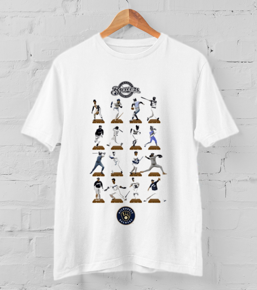 Milwaukee Brewers Legends Hall Of Fame MLB Baseball Players Iconic Moments T-Shirt