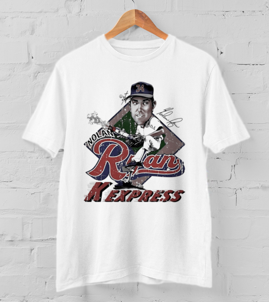 Nolan Ryan Texas Rangers Bruce Stark 34 K Express T-Shirt