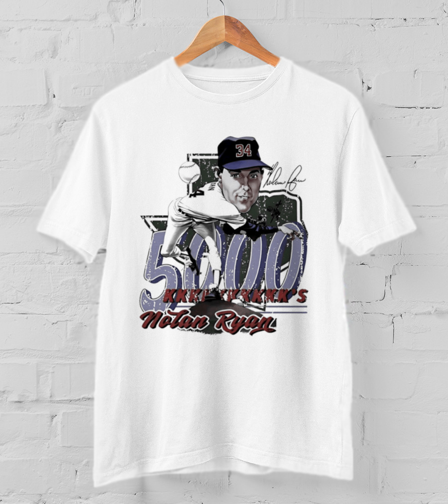 Nolan Ryan 5000 Strikeouts Texas Rangers Bruce Stark T-Shirt