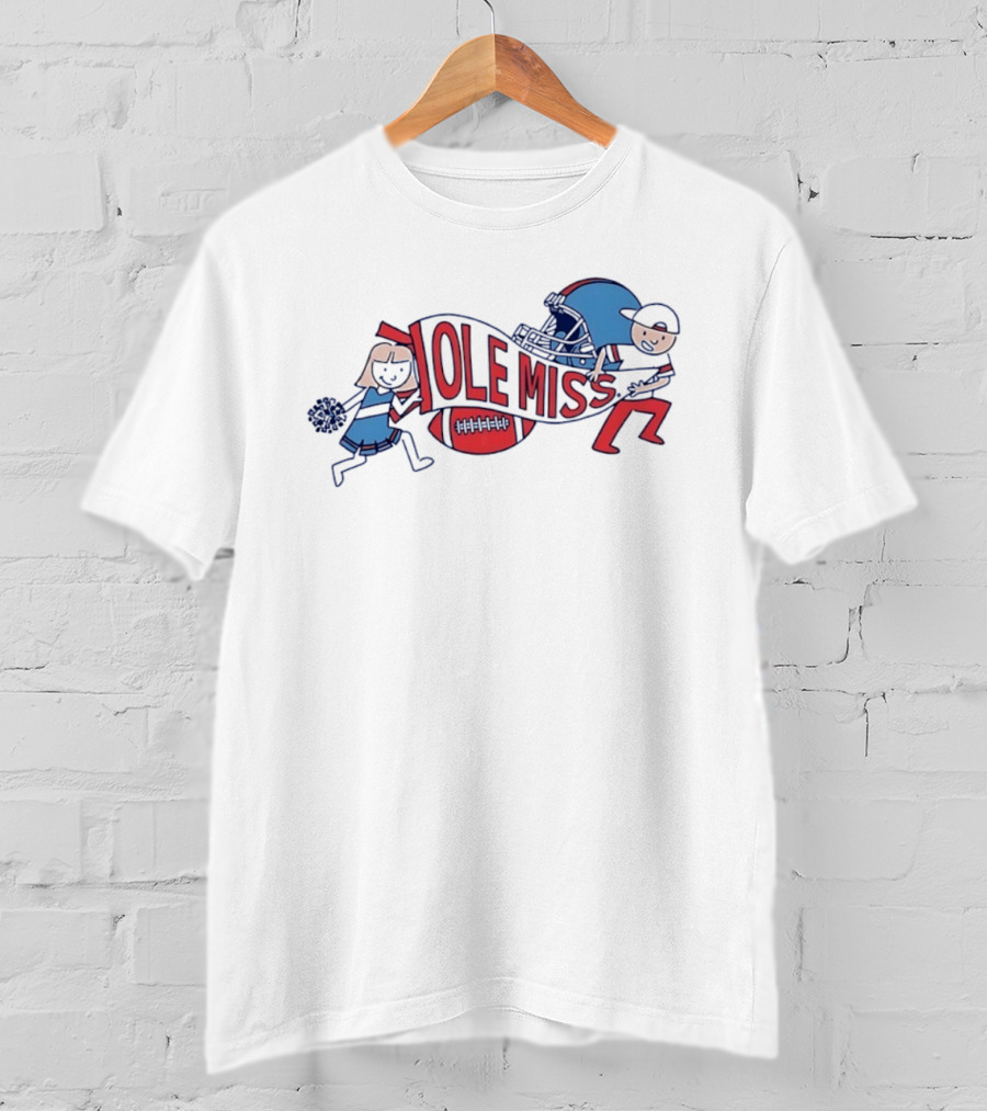 Ole Miss Rebels Football Run With Cheerleader T-Shirt