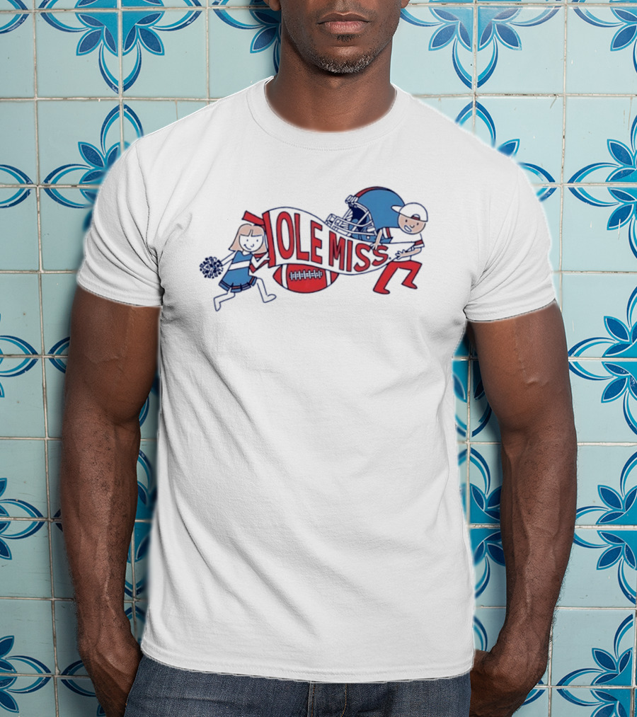 Ole Miss Rebels Football Run With Cheerleader T-Shirt