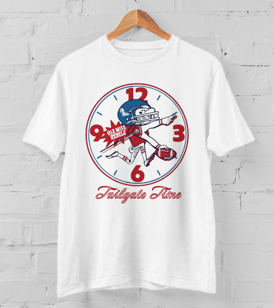 Ole Miss Rebels Football Tailgate Time Player T-Shirt