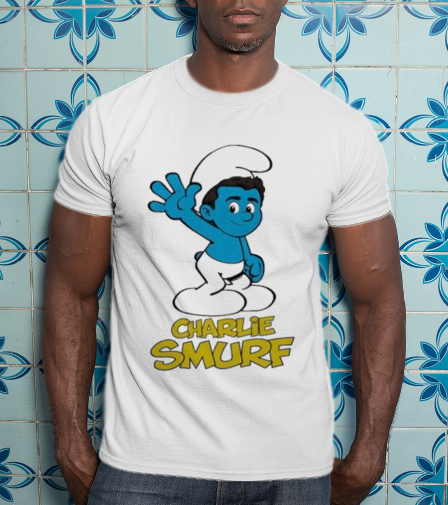 Charlie Smurf Collaboration With Smurfs And Charlie Kirk T-Shirt