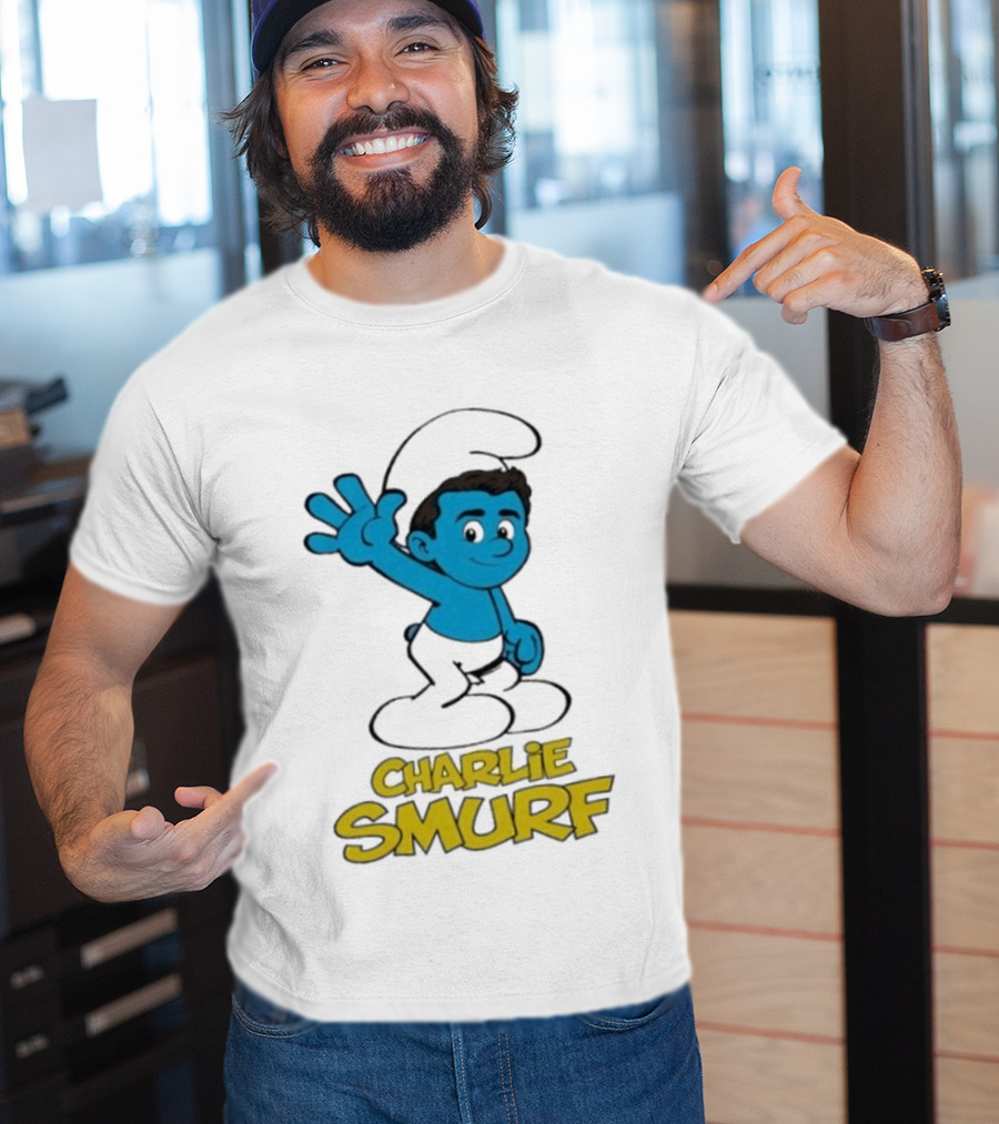 Charlie Smurf Collaboration With Smurfs And Charlie Kirk T-Shirt