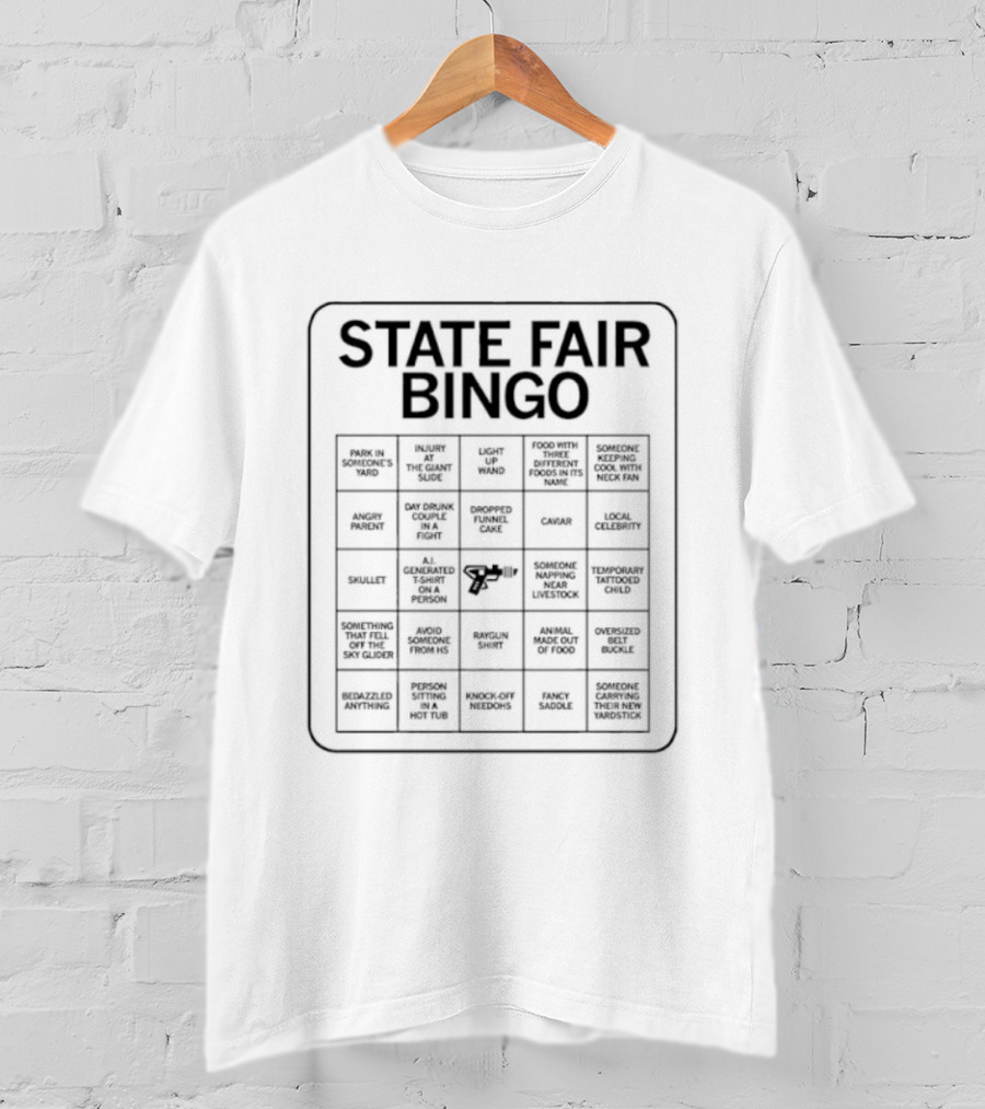 State Fair Bingo Card Fun 2026 Activities 2026 T-Shirt