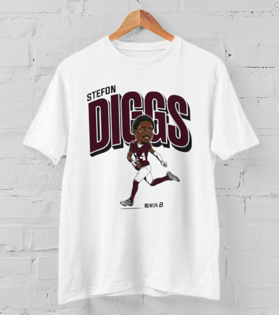 Stefon Diggs Caricature Football Art By Duna B T-Shirt
