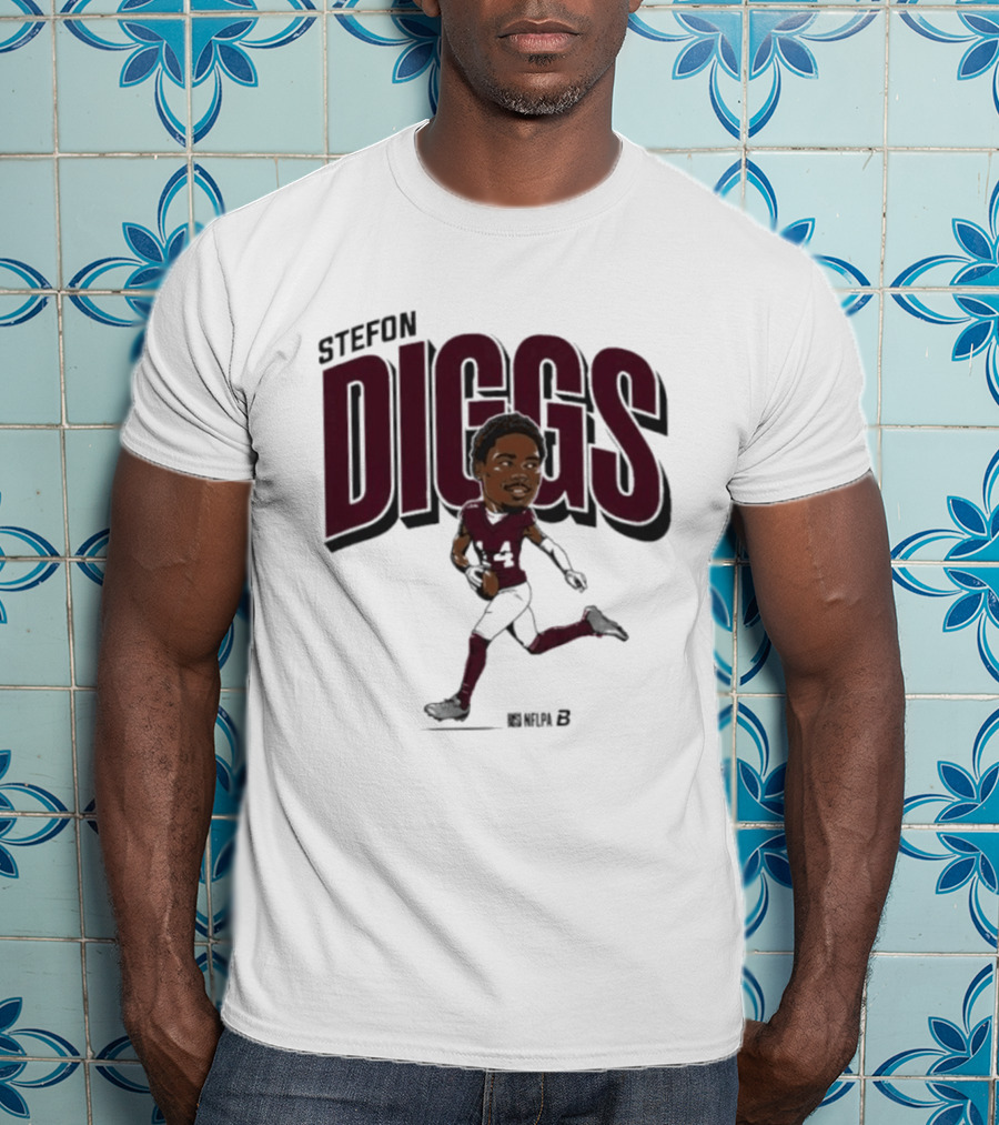 Stefon Diggs Caricature Football Art By Duna B T-Shirt