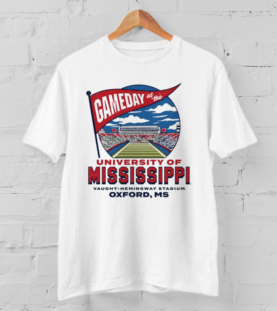 University Of Mississippi Gameday Vaught Hemingway Stadium Oxford MS T-Shirt