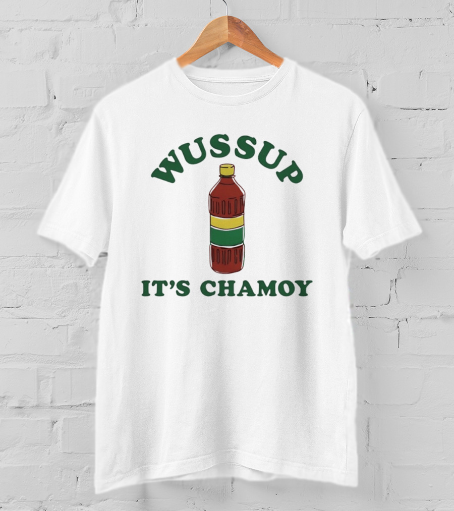 Wussup It's Chamoy Mexican Candy Hot Sauce Bottle T-Shirt
