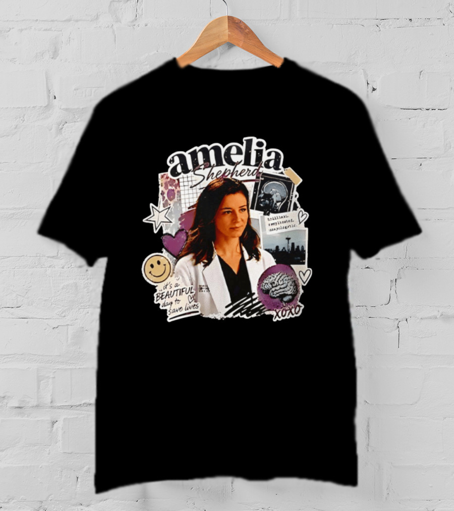 Amelia Shepherd Brilliant Complicated Unapologetic Beautiful Day To Save Lives Seattle Doctor T-Shirt