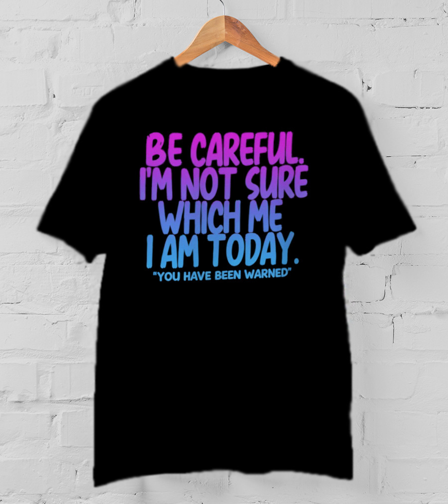 Be Careful I'm Not Sure Which Me I Am Today You Have Been Warned T-Shirt