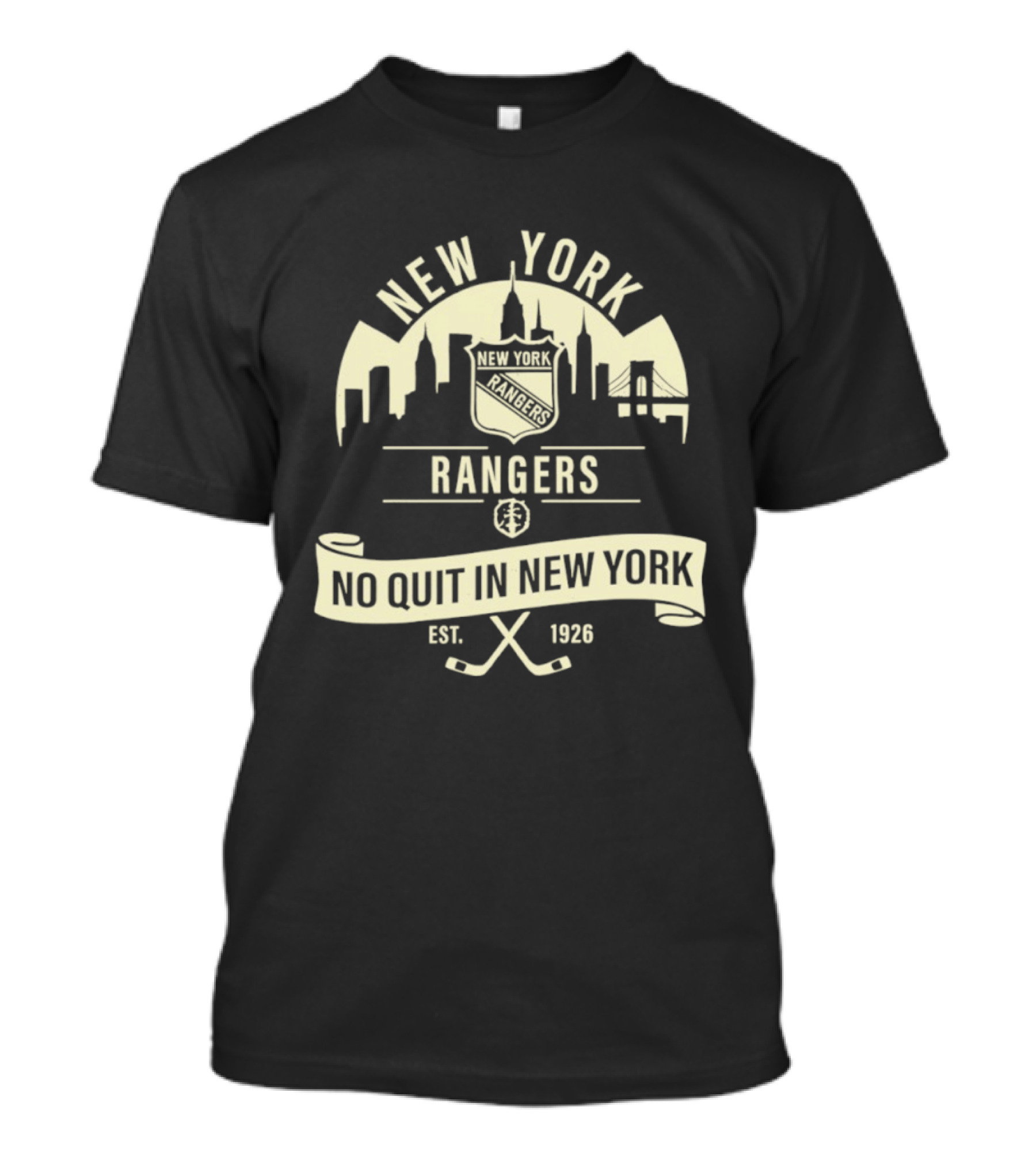 New York Rangers No Quit In New York Est 1926 Skyline T-Shirt