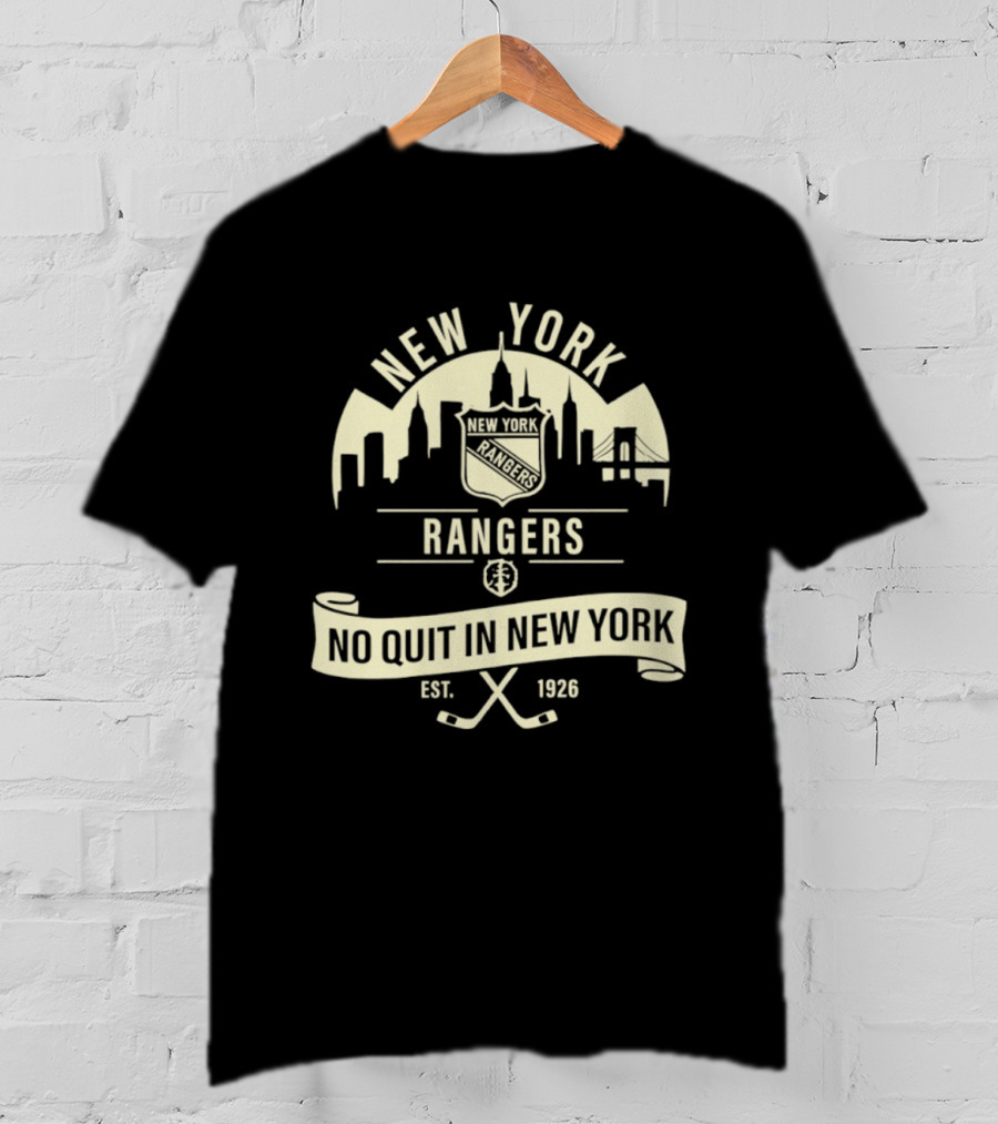 New York Rangers No Quit In New York Est 1926 Skyline T-Shirt