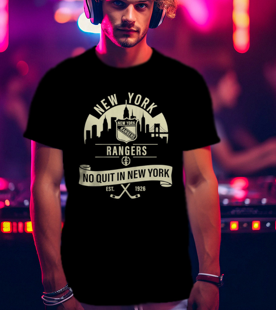 New York Rangers No Quit In New York Est 1926 Skyline T-Shirt