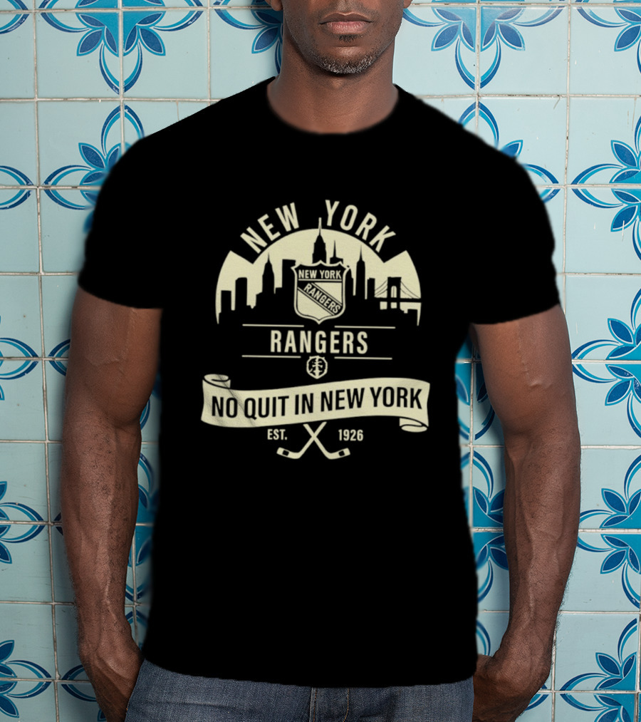 New York Rangers No Quit In New York Est 1926 Skyline T-Shirt
