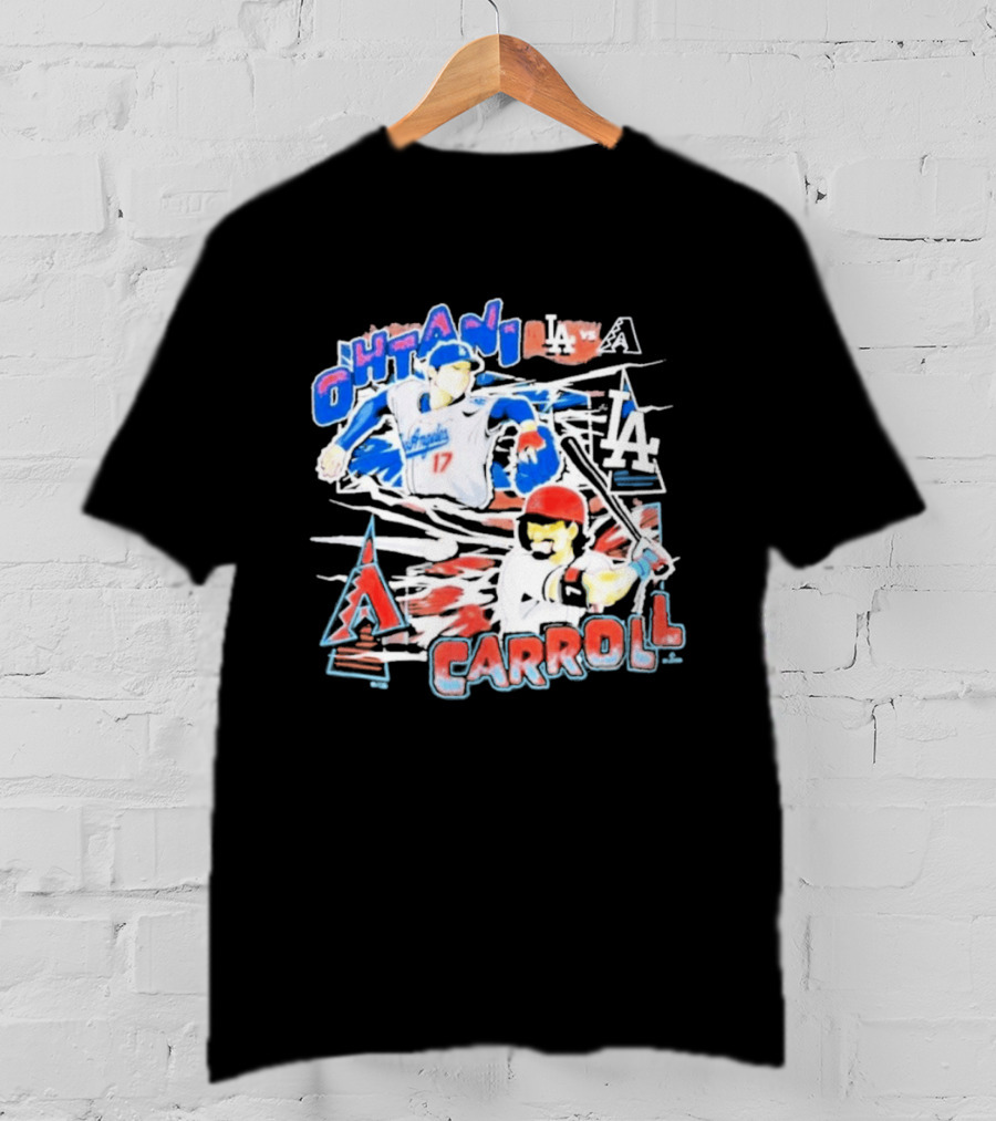 Ohtani Carroll Dodgers Angels Baseball T-Shirt