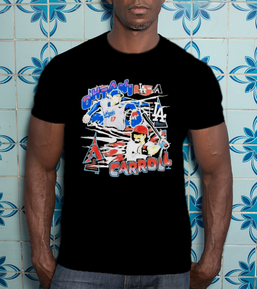 Ohtani Carroll Dodgers Angels Baseball T-Shirt