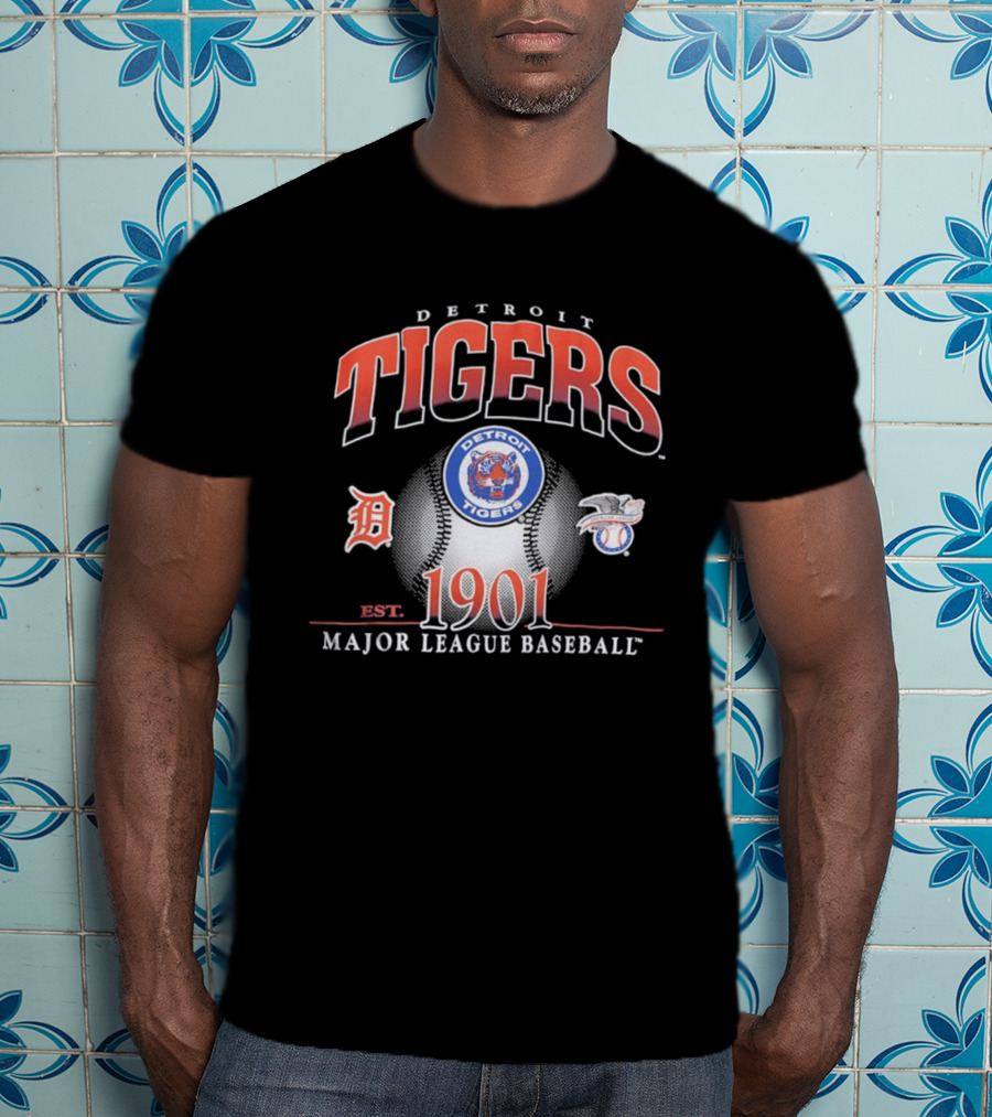 Detroit Tigers Est 1901 MLB Baseball T-Shirt