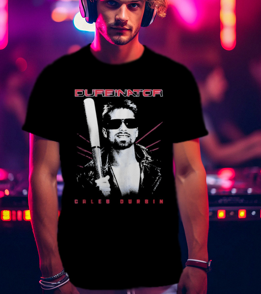 Durbinator Caleb Durbin Boston Red Sox Baseball Player With Bat T-Shirt