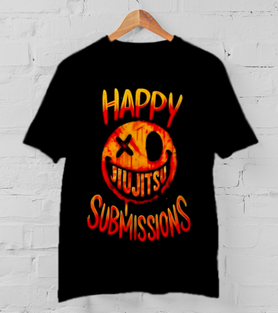 Happy Jiu Jitsu Submissions Playful Martial Arts Expression T-Shirt