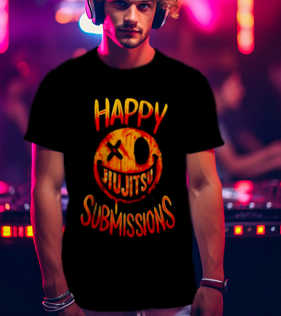 Happy Jiu Jitsu Submissions Playful Martial Arts Expression T-Shirt