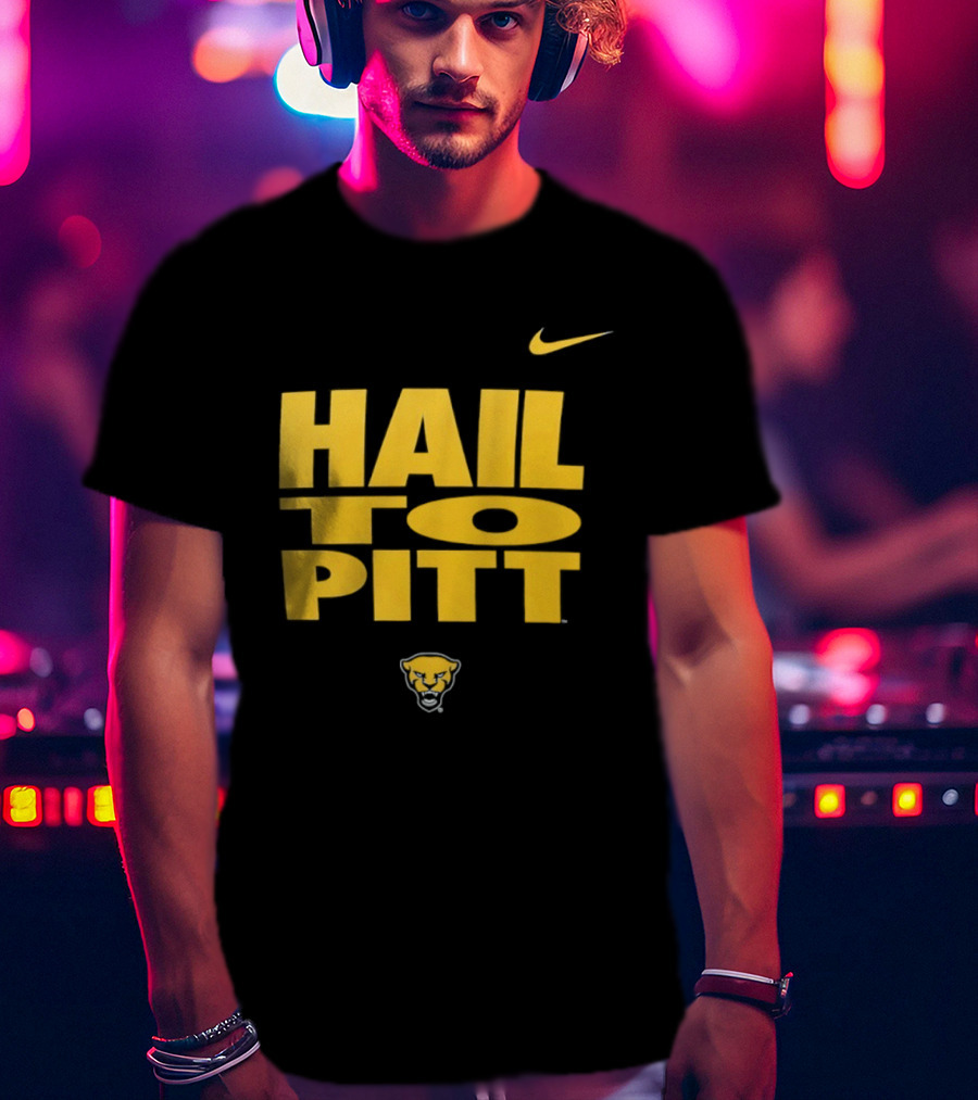 Pitt Panthers Hail To Pitt Nike Sportswear With Panther Head T-Shirt