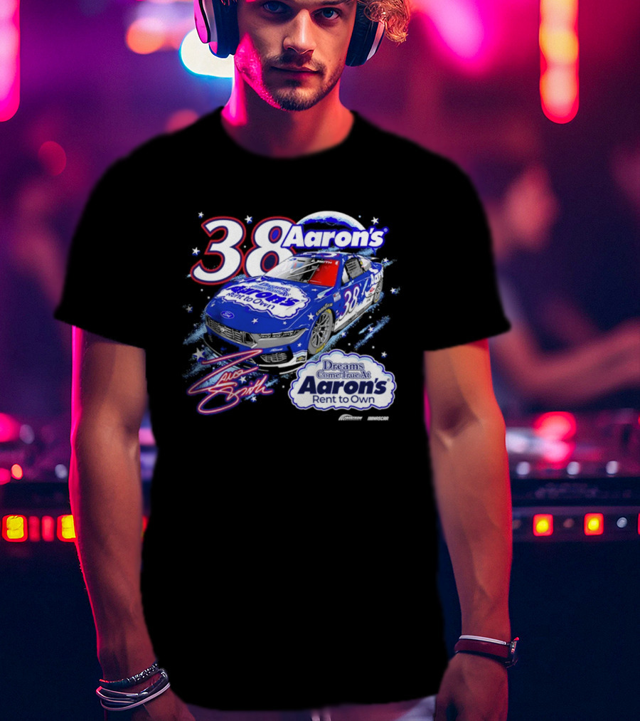 Zane Smith 38 Aaron's Dreams Come True Rent To Own Racing Car T-Shirt