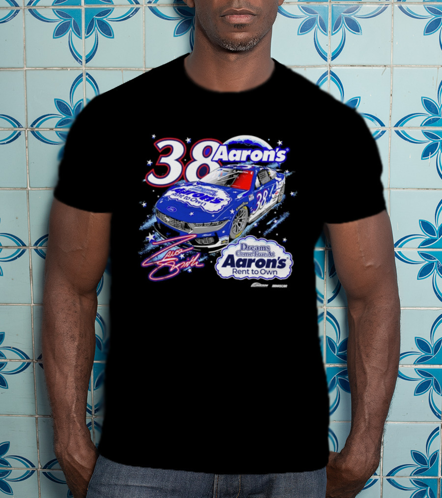 Zane Smith 38 Aaron's Dreams Come True Rent To Own Racing Car T-Shirt