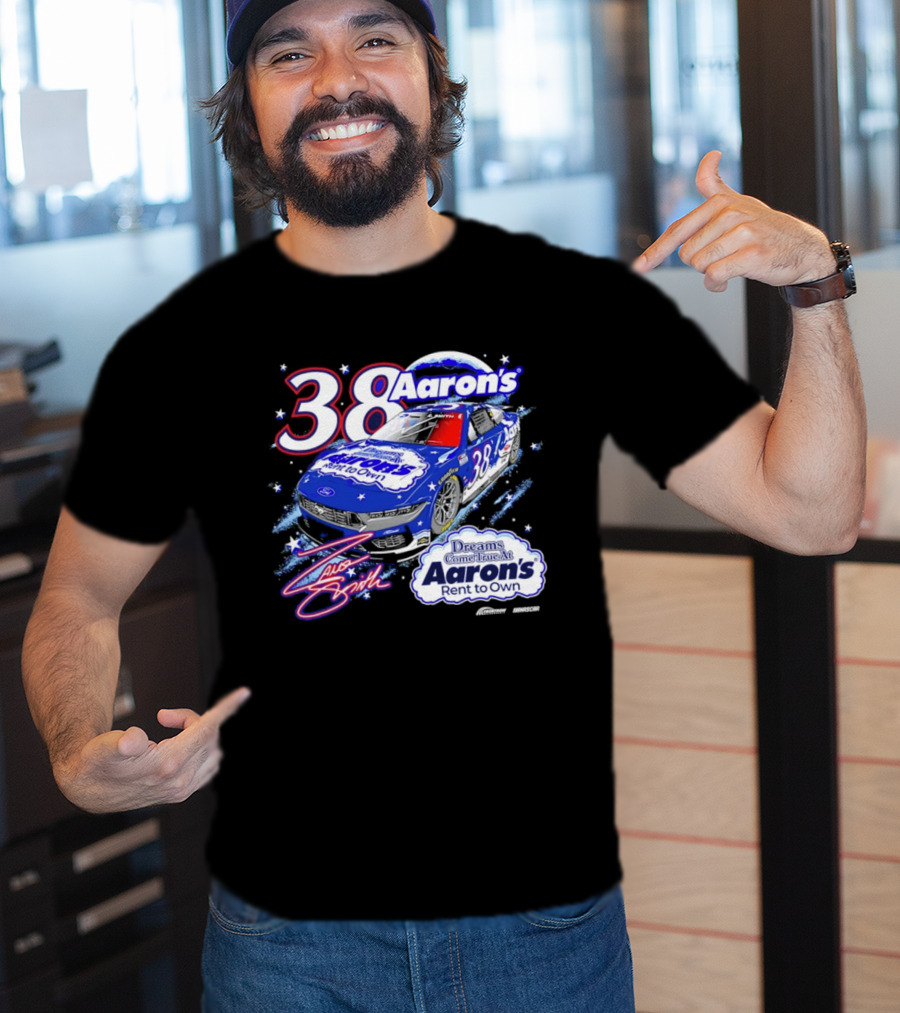 Zane Smith 38 Aaron's Dreams Come True Rent To Own Racing Car T-Shirt