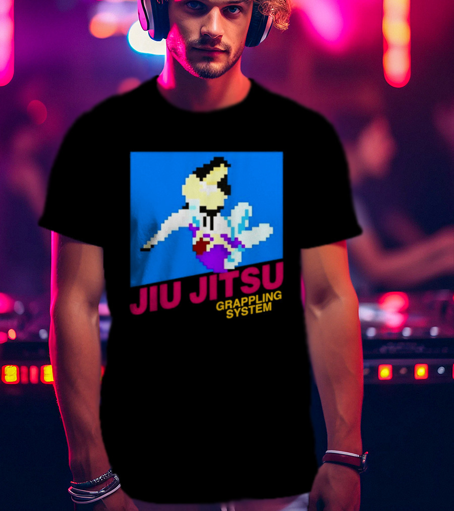 Jiu Jitsu Grappling System Retro Pixel Martial Arts BJJ T-Shirt