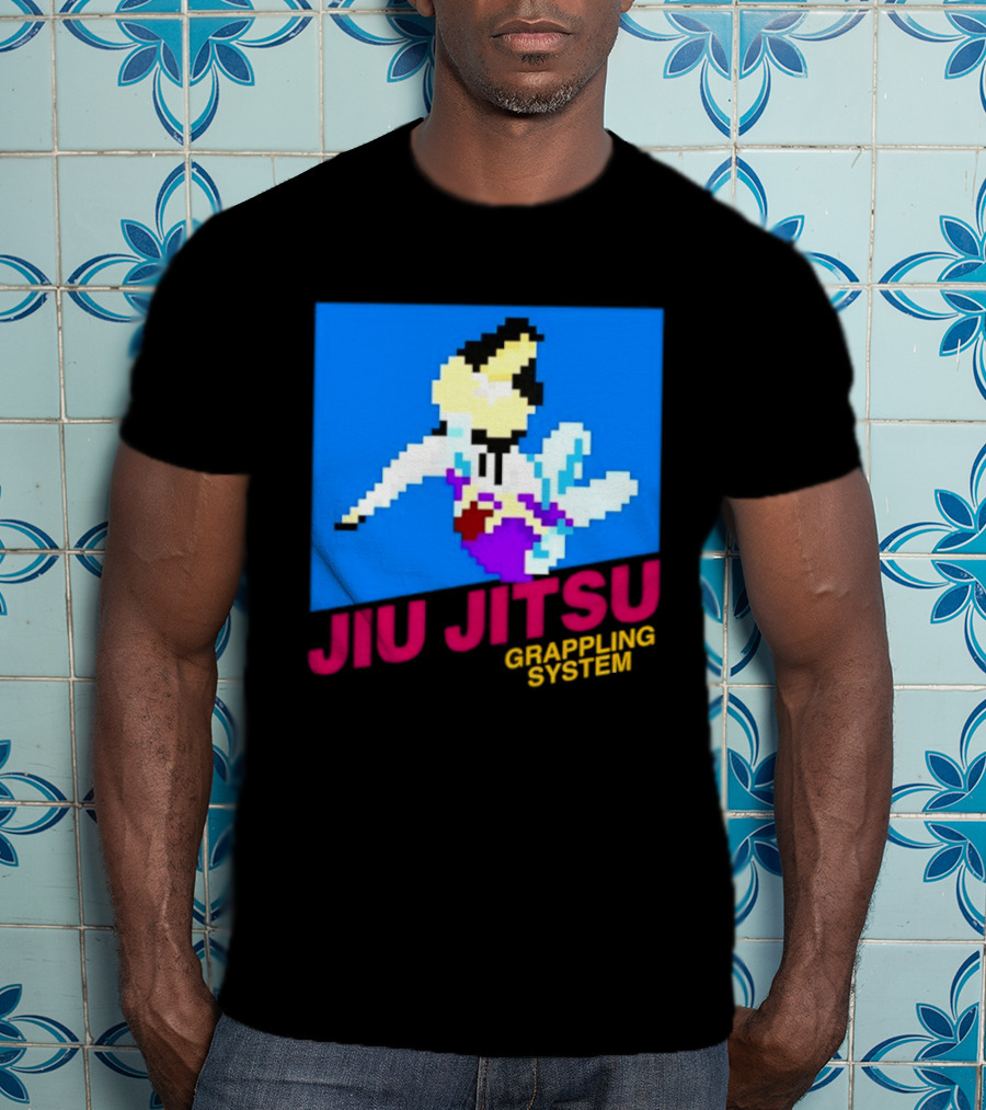 Jiu Jitsu Grappling System Retro Pixel Martial Arts BJJ T-Shirt
