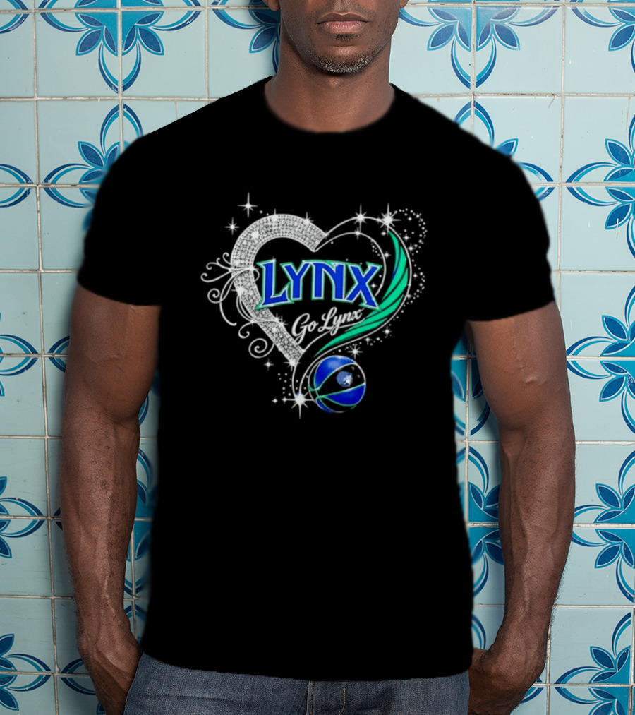Lynx Go Lynx Minnesota Lynx WNBA Basketball Heart Stars T-Shirt