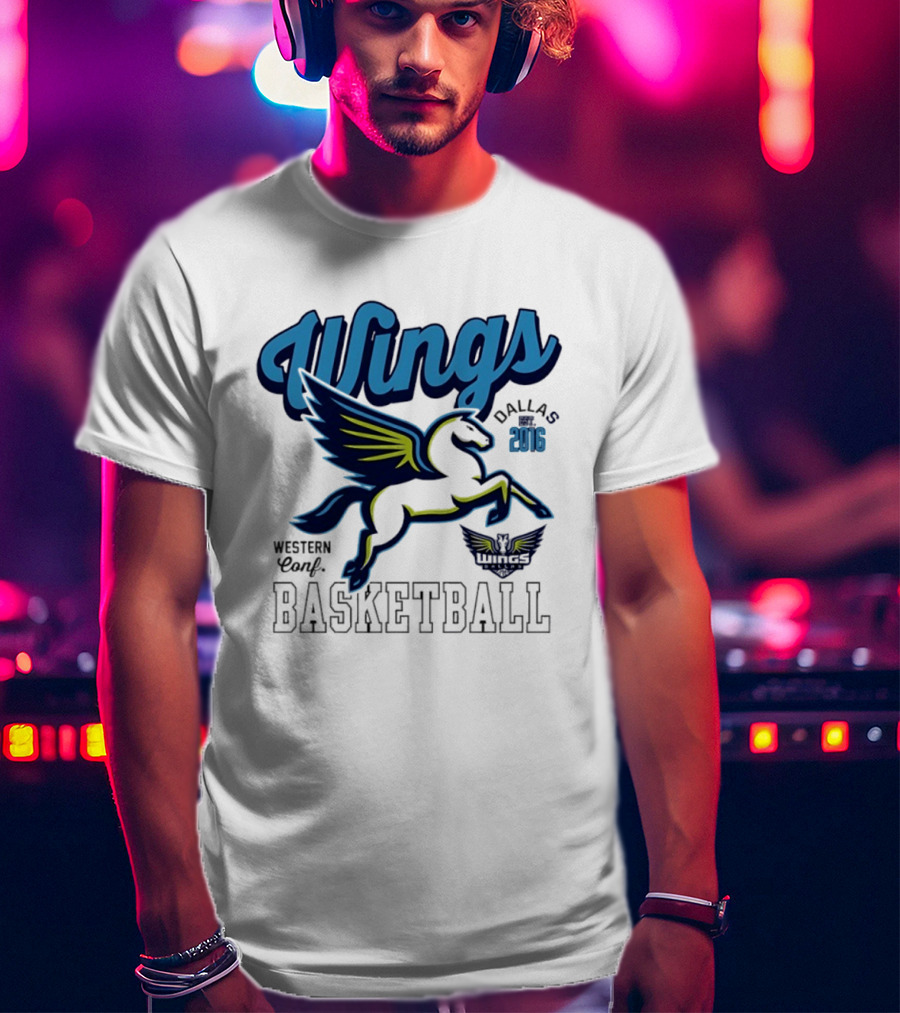 Wings Dallas 2016 Western Conf Basketball Mitchell And Ness T-Shirt